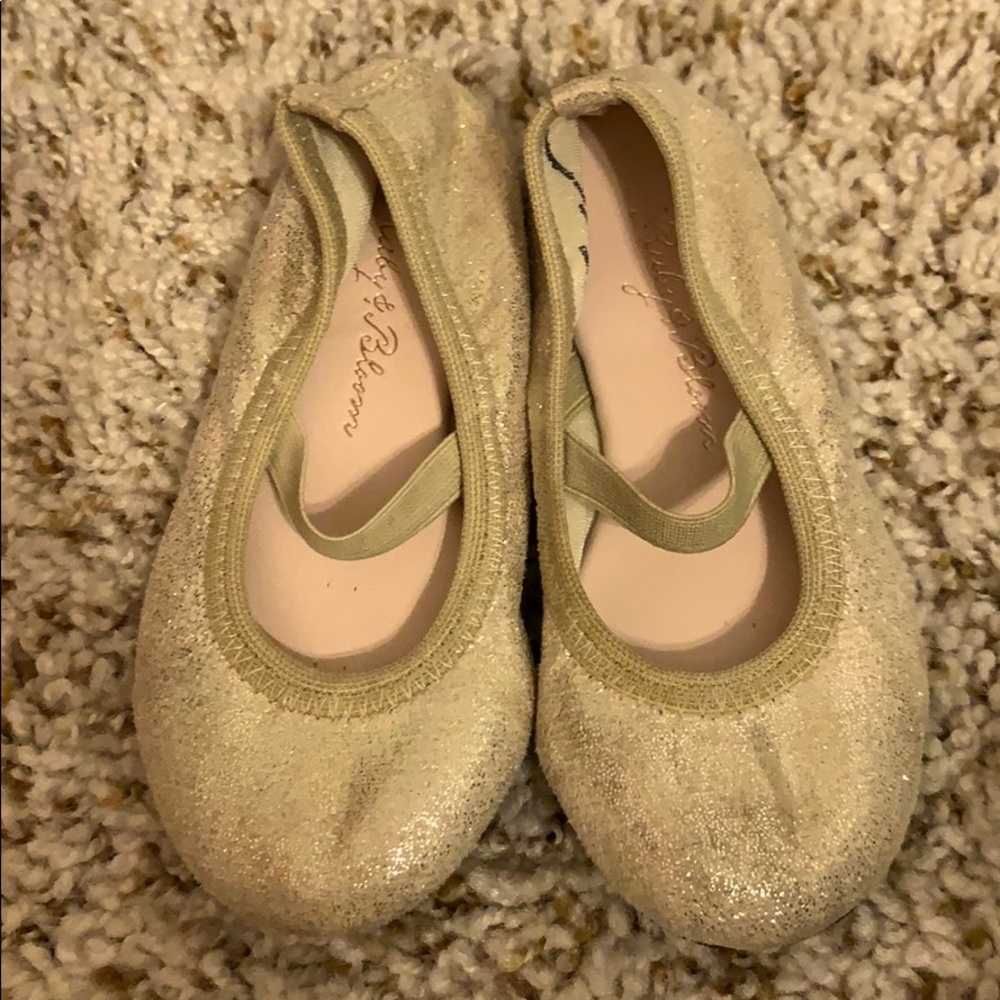 Ruby & Bloom Gold Toddler Ballet Flats Flower girl